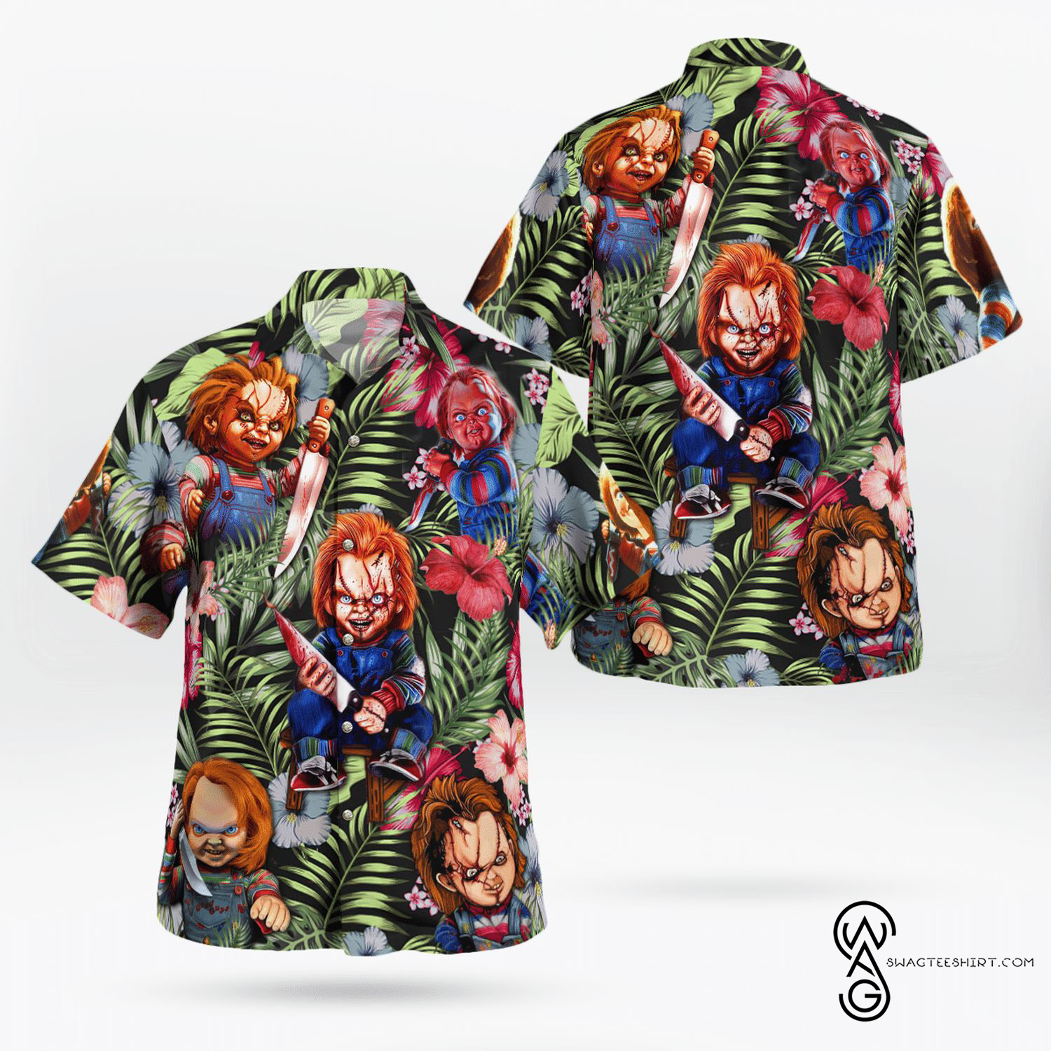 [Top Trending] Chucky Horror Movie Halloween Casual Beach Full Printing Hawaiian Shirt